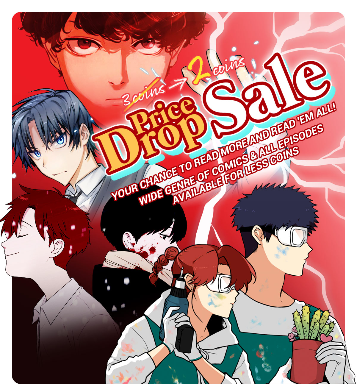 Lezhin US 2020 Price Drop Sale! 3 Coins? No! It's 2 Coins! Lezhin